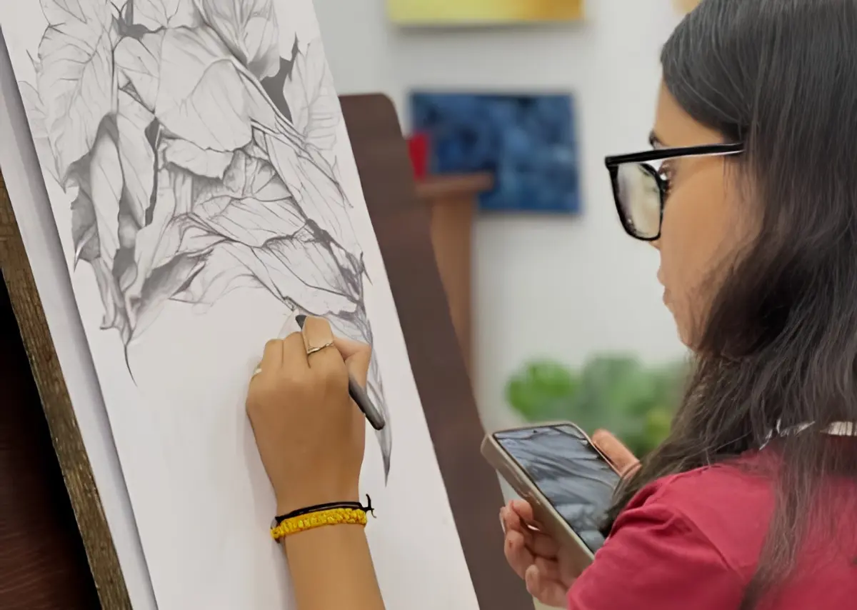 Students developing fundamental sketching and drawing skills with GrittyTech.