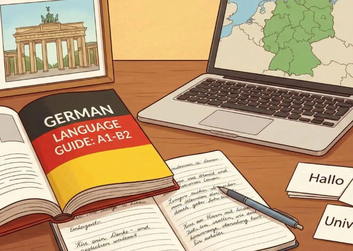 Students learning German with GrittyTech.